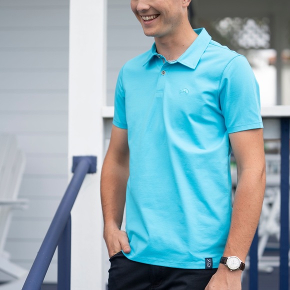 NANTUCKET WHALER MENS ADVANTEDGE AQUA SZ XL, L, M NWT POLO - Picture 1 of 2